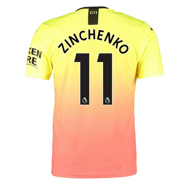 Camiseta Manchester City NO.11 Zinchenko Tercera equipación 2019-2020 Naranja